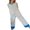 Blue, variant on Women Y2k Pajama Set Striped Contrast Color Long Sleeve Sleepwear Lounge Sets Homewear Nightwear