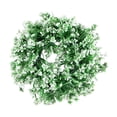 thumbnail image 2 of 15.35 Inch Artificial Eucalyptus Wreath, Plastic UV Resistant Faux Leaf Door Hanging for Living Room Garden Wall Decor in White, 2 of 5