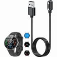 thumbnail image 1 of ccwmincc Smart Watch Charger for KIBFLE DR03 3.3Ft/100cm 2 Pin USB Portable Magnetic Charging Cable Cord for KIBFLE DR03 Smart Watch, 1 of 1
