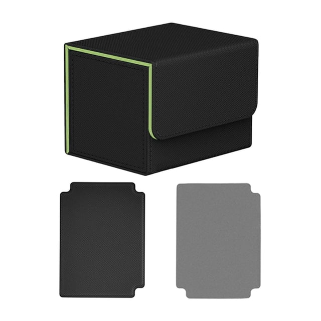 Caja de Baraja de Cartas Cola Contenedor de Dados Verde Negro