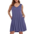 thumbnail image 1 of Vestido casual sin mangas Sundress BELAROI con cuello en V y holgado para mujer, 1 of 6
