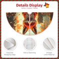 thumbnail image 3 of Sikiie Maple Leaf Meditating Fox Nativity Christmas Tree Skirt, Jesus Christian Winter Holiday Tree Mat Decoration(30-48IN)48", 3 of 6