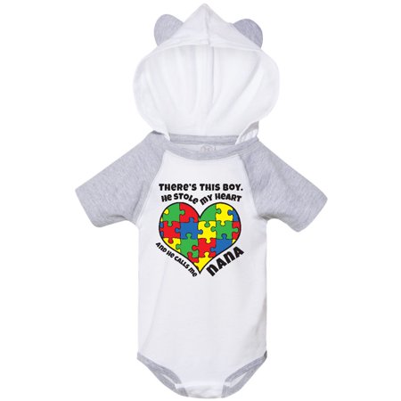 

Inktastic Nana of Autistic Grandson Gift Baby Girl Bodysuit