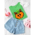 thumbnail image 3 of Cat Pumpkin Pin T-Shirt Toddler -Rose Khan Designs,  2 Toddler, 3 of 4