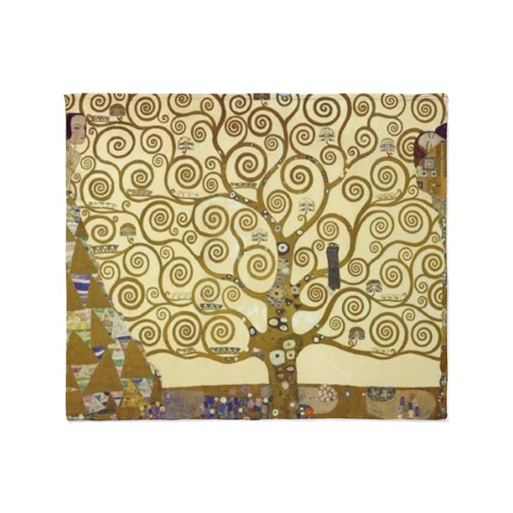 CafePress - Tree Of Life By Gustav Klimt Throw Blanket - Soft Fleece Throw Blanket, 50"x60" for All Ages