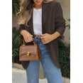 thumbnail image 2 of Blazer PRETTYGARDEN 2025 para mujer, de negocios, informal, café, 2 of 6