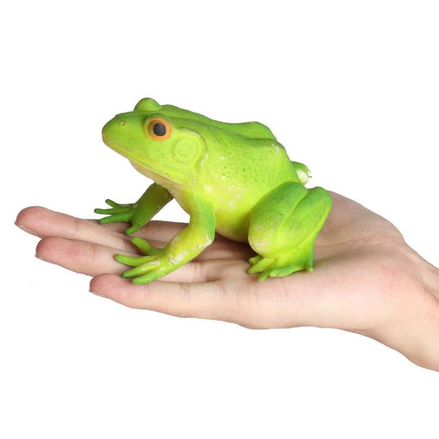 Modelo de rana de simulación, juguete de rana falsa, animales de juego sensoriales suaves, figuras de acción para niños y niñas, juguete de teatro
