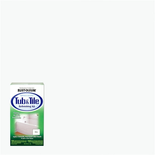 White, RustOleum Tub and Tile Refinishing Kit7860519, Quart