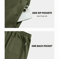 thumbnail image 6 of NORTHYARD Men's Sweat Shorts 5" Workout Cotton Casual Lounge Shorts with Zipper Pockets Armygreen M, 6 of 8