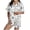 04-White, variant on Spooky & Sweet Halloween Pajama Set for Women - Short Sleeve Sleepwear & Lounge Set, Ghost Bat Pumpkin Print Top with Shorts Purple