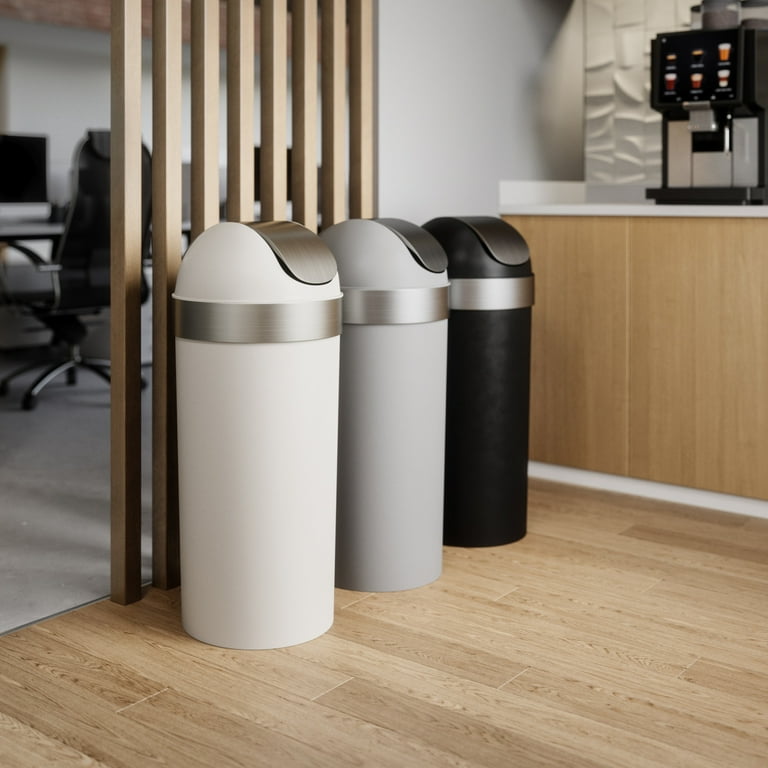 Umbra 62L Venti Swing-Top Kitchen Plastic Sand Trash Can, Sand