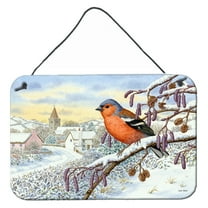 Carolines Treasures ASA2193DS812 Bull Finch Wall or Door Hanging Prints  8x12 multicolor