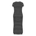 thumbnail image 4 of Qiopertar Robe Longue à Col en V Rayée avec Fente Basse pour Femmes en Solde à Moins de 5$ en Solde, 4 of 6
