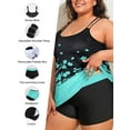 thumbnail image 5 of VSNOW Women Plus Size 2 Piece Swimsuit Printed Bathing Suit Tankini Swimwear Beachwear, 5 of 6
