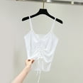 thumbnail image 2 of Women Summer Tank Top Crew Neck Sleeveless Camisole Button Down Cami Sling Strap Plain Vest Dressy Sexy Clothes Beach Party Shirts, 2 of 5