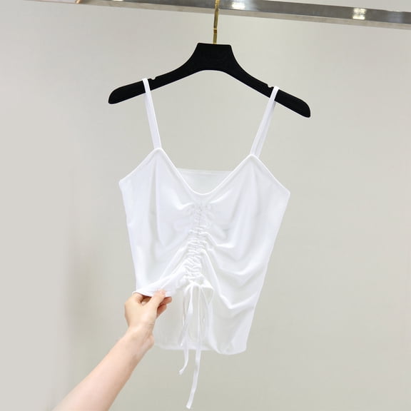 Bzhegqhd Womens Tops Sleeveless Camisoles,Fashion Women's Summer Casual Solid Color Loose V-neck Camisoles Tank Top