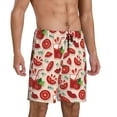 thumbnail image 2 of Wukai Tomatoes Men’s Short Pajama Pants With Pockets Soft Sleep Pj Shorts for Men-4X-Large, 2 of 6