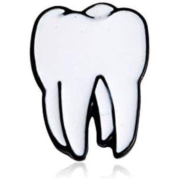5Pcs Tooth Enamel Brooches Pin Alloy Lapel Pin Clothes Accessories