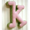 Newarrivals FLK-PG Fabric Letters K in Pink and Green