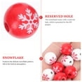 thumbnail image 3 of HAKIDZEL 100Pcs Wood Beads For Crafts Diy decor Round Shape Assorted Color Christmas Themed, 3 of 8