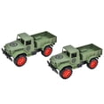 thumbnail image 1 of 2 piezas de camión de inercia, modelo de camión militar, juguete para bebés y niños., 1 of 8
