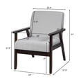 thumbnail image 3 of Giantex  Accent Chair, Mid-Century Modern Arm  Chair for Living Room, Bedroom, Light Gray, 3 of 8