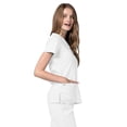 thumbnail image 3 of Adar Universal Scrubs For Women - Double Stitched Mock Wrap Scrub Top, 3 of 7