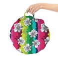 thumbnail image 2 of Summer Round Floor Cushion with Handle, Exotic Hibiscus Petals on Grunge Rainbow Toned Gradient Colorful Background, Decorative Pillow for Living Room & Dorms, 18" Round, Multicolor, by Ambesonne, 2 of 4