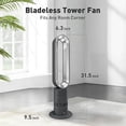 thumbnail image 4 of Xcity TP18Pro 2 in 1 Tower Fan and Heater, Bladeless Tower Fan with 10 Cooling+ 3 Heating Levels, 71° Oscillation Quiet Brushless DC Motor Remote Control for Bedroom Living Room Home Office,White, 4 of 7