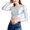 A, variant on Womens Glittering Metallic Wet Look Crosses V Neck Long Sleeve T-Shirt for Raves Club Dance Wrap Front Crop Top Blouse