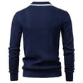 thumbnail image 4 of FYDUU Mens Crewneck Sweater Knit Sweater Jacket Full Zip Front Stand Collar Warm Soft Comfortable Casual Outwear Fall Winter Casual Dress Sweaters, 4 of 8