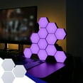 thumbnail image 2 of Living Room Decor 3-Pc Hexagonal Wall Light Rgb Panel - Smart App Hexagonal Modular Gaming Led Light wtih Music Sync Honeycomb Shaped Panel, Suitable for Home Decoration, Living Room, Bedroom, 2 of 7