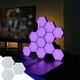 thumbnail image 2 of Lámpara de pared LED RGB modular hexagonal | Aplicación y control remoto | Panel de luz de nido de abeja para sala de juegos, dormitorio, sala de estar | 16 millones de colores | Diseño de bricolaje, 2 of 8