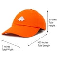 thumbnail image 3 of DALIX Cute Elephant Hat Cotton Baseball Cap in Orange, 3 of 7