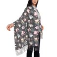 thumbnail image 5 of Cauagu Colorful Paws Of Dog Print Women Wrap Shawl tassels Scarves Retro Scarf 77.6"X28.3", 5 of 8