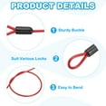 thumbnail image 3 of Uxcell Vinyl Coated Stainless Steel Cable with Loops, Flexible Wire Rope Security Chain Lanyard Lock for Outdoor Lighting Red 3/16"x7 ft, 3 of 7