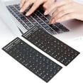 thumbnail image 3 of 2Pcs Russian Keyboard Stickers, Unique Coating Waterproof Dustproof Russian Alphabet Keyboard Stickers for PC Laptop, 3 of 7