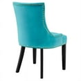 thumbnail image 4 of Modway Viscount 19" Modern Performance Velvet Dining Chair in Black/Pink, 4 of 9