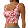 thumbnail image 2 of Pofeuu Plus Cross Print Sports Bra for Women Sexy Vest Yoga Running Gym Fitness Crop Bras Tops-Small, 2 of 8