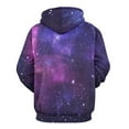 thumbnail image 3 of Cosmic Purple Nebula 3D Print Hoodie Men Women Autumn Thin Pullover Sweatshirt Vintage Streetwear Tops, 3 of 6