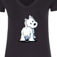 thumbnail image 4 of Inktastic Fluffybutt Westie Women's V-Neck T-Shirt, 4 of 5