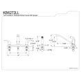thumbnail image 2 of Kingston KB6272LL Legacy Two-Handle 4-Hole 8" Centerset Kitchen Faucet with Side Sprayer in Polished Chrome, 2 of 4