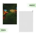 thumbnail image 2 of Vsdgher Hybrid Parrot in the Forest Print Golf Towel Golf Gift for Men and Women Golf Towel with Carabiner Clip to Quickly Remove Sand, Mud, Dirt and Sweat, 2 of 8