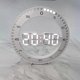 thumbnail image 1 of Reloj de pared LED Luminoso digital 3D silencioso yuxing con alarma y Calendario blanco, 1 of 5