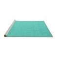 thumbnail image 2 of Ahgly Company Machine Washable Indoor Rectangle Abstract Turquoise Blue Contemporary Area Rugs, 2' x 3', 2 of 4