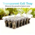 thumbnail image 3 of 10-Pack Seed Starting Tray with Transparent Moisture-Lock Lid for Hydration and Heat Retention Seed Germination Starter Kit (120-Cell Tray Total) Easy Seedling Cultivation for Home Gardeners, 3 of 4