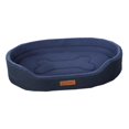 thumbnail image 1 of Cama baja del animal doméstico de los bordes delanteros, cama del perro del sofá respirable del gato del rectángulo, cama suave lavable del perrito de , azul m, 1 of 8