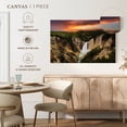 thumbnail image 5 of Elephant Stock Yellowstone Waterfalls Wall Art - Horizontal Canvas Wall Art - Living Room Wall Decor - Nature Canvas - Green And Orange Decor - 48" x 32", 5 of 8
