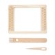 thumbnail image 2 of Kit de telar de madera, máquina de tejer de 20 cm x 15 cm, aguja de tejer a mano 3 piezas, 2 of 9