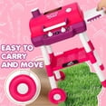 thumbnail image 3 of Set de juegos TooyBing para niños Play Kitchen Toys, parrilla para barbacoa, color rosa, de 3 a 5 años, 3 of 7